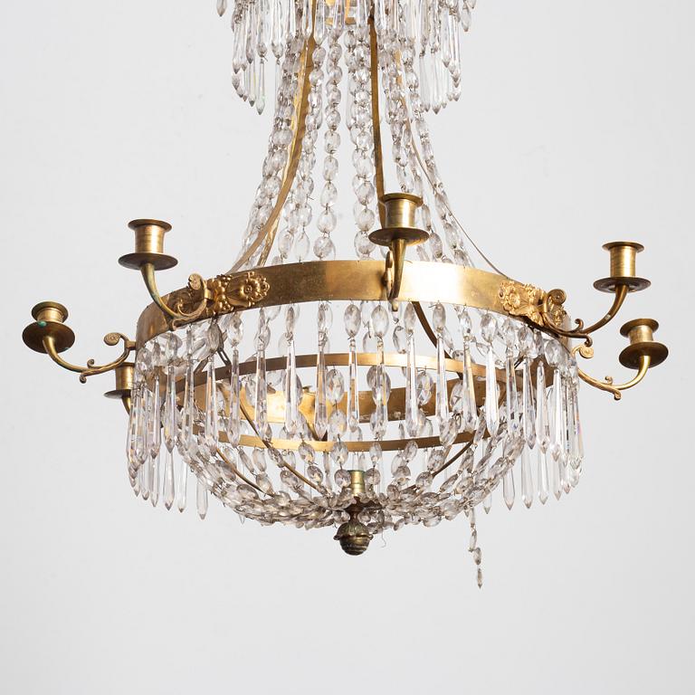 Ljuskrona, empire, 1800-talets första hälft.