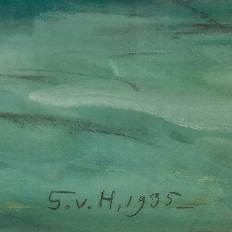 GÖSTA VON HENNIGS, watercolour, signed and dated 1935.