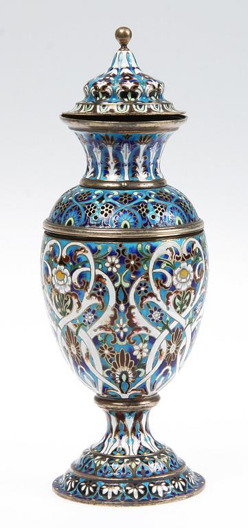 LOCKURNA, orientalisk stil, silver och emalj, Gorham Manufacturing Co, 1800/1900-tal.