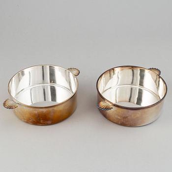 A pair of silverd dishes, marked Råström.