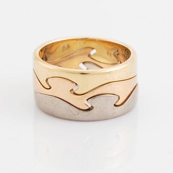 Georg Jensen, "Fusion". Rings 3 pieces, 18K gold, Nina Koppel.