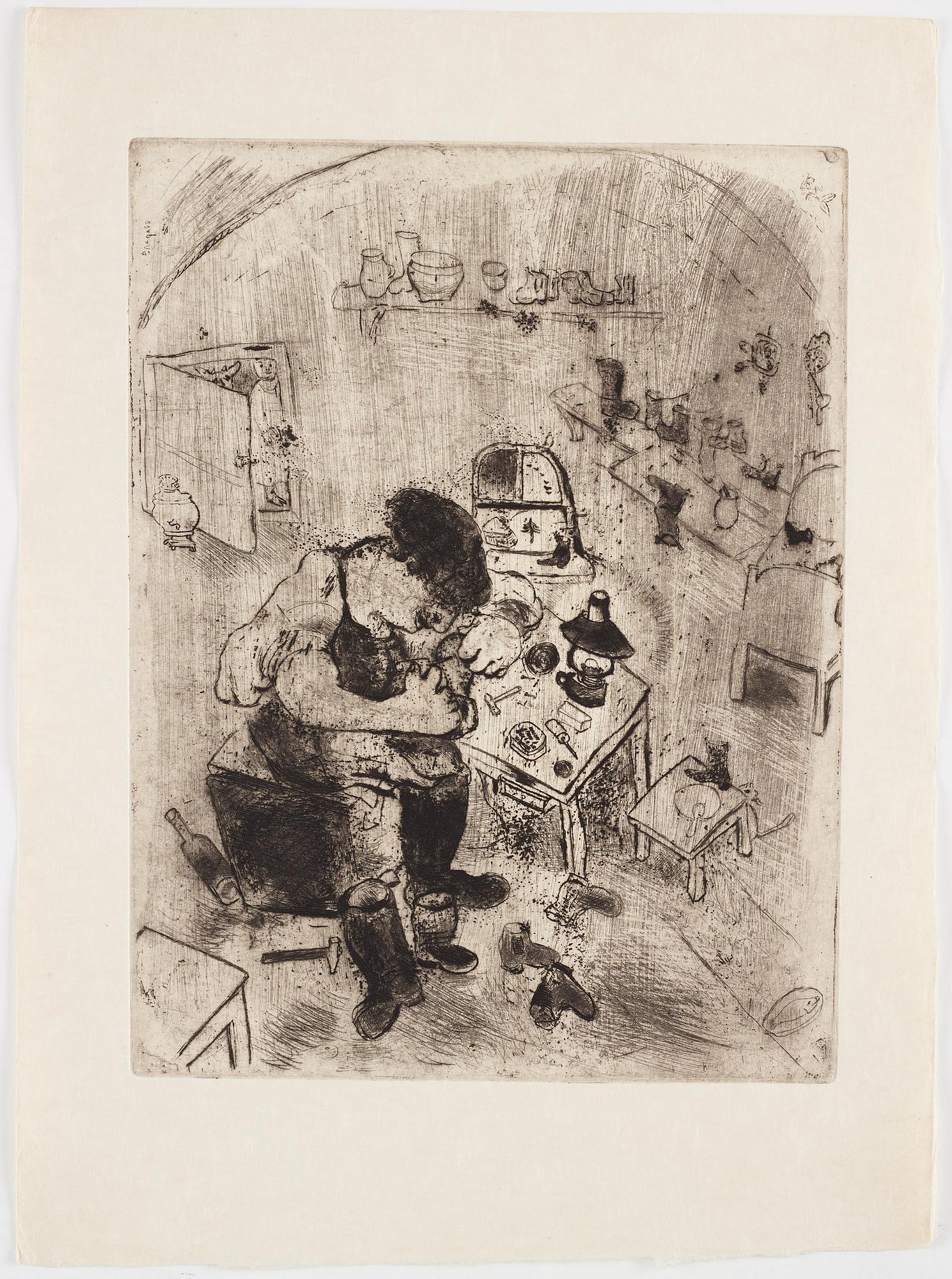 MARC CHAGALL, 21 st etsningar ur upplagan om 50 exemplar på Japan-papper, 1923-1948, (publicerad av Teriade, Paris 1948).