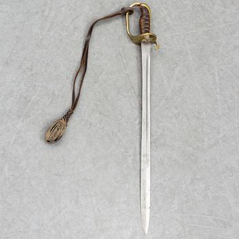 A Swedish navy NCO's sabre 1885 pattern with scabbard.