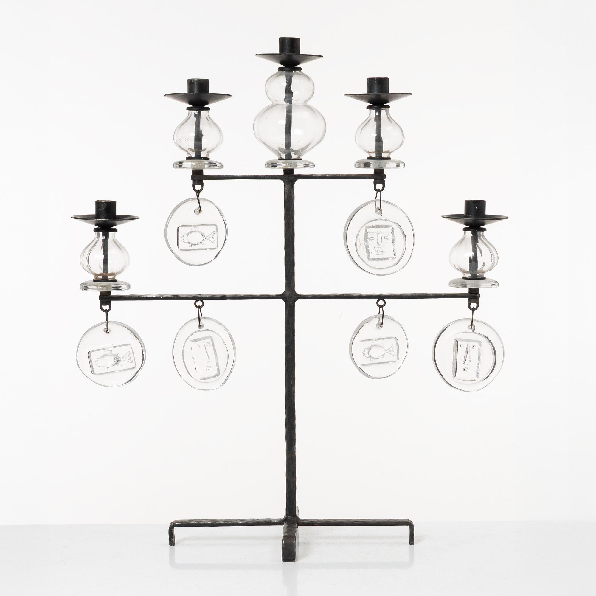 Erik Höglund, a candelabrum, Boda Smide.