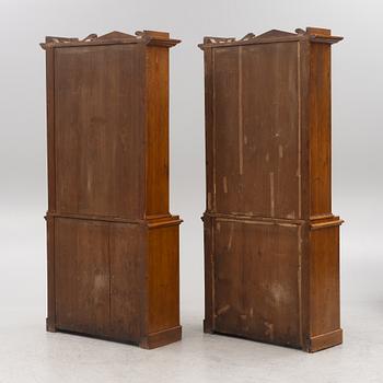 Bookcase, a pair, neo-Renaissance, late 19th century.