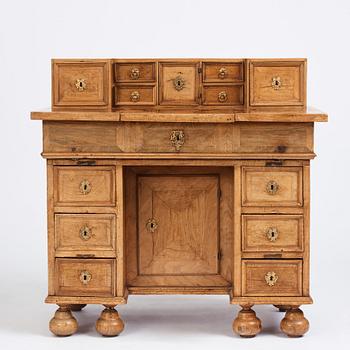 A Swedish Baroque 'knee-hole' writing desk, first part of the 18th century.