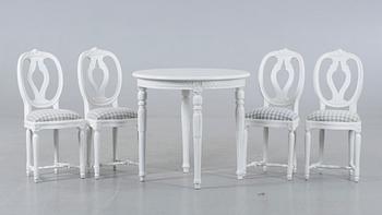 BARNMÖBLER, 5 delar, Gustaviansk stil, 1990-tal.