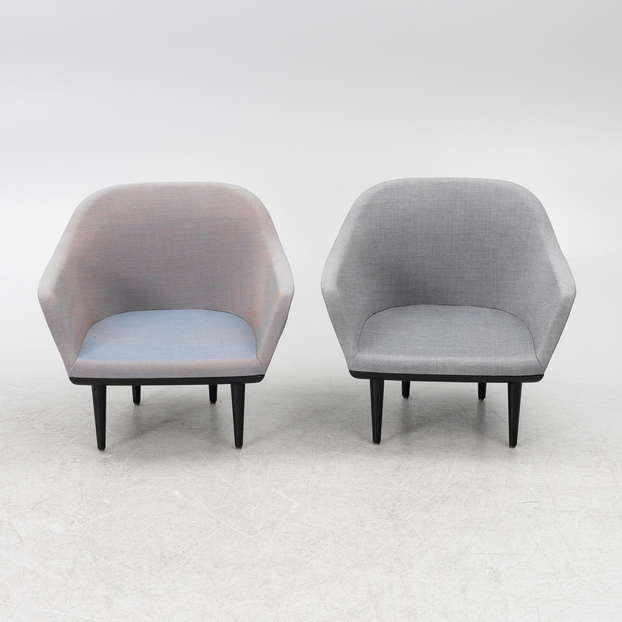 Stellar Works, fåtöljer, 2 st, "Lunar lounge chair", samtida.