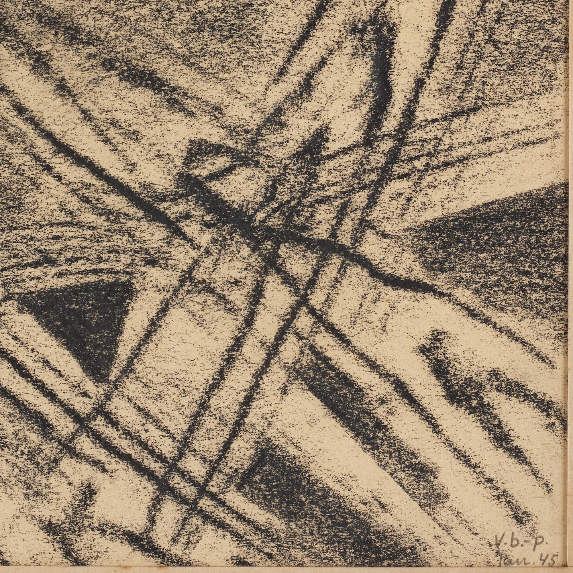 Vilhelm Bjerke-Petersen, Blandteknik, signerad och daterad -45.