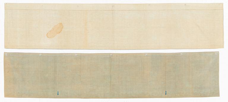 Two embroidered silk panels, Qing dynasty, circa 1900.