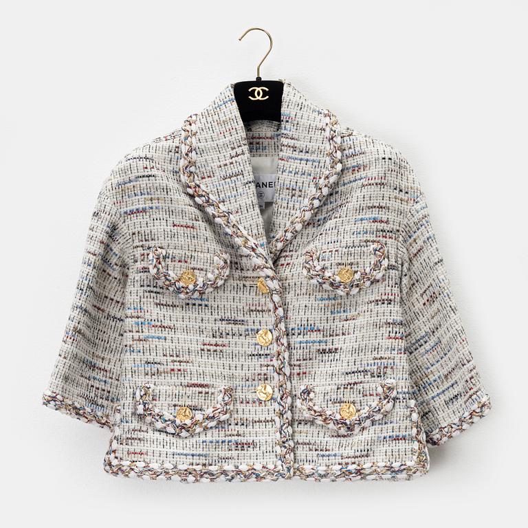 Chanel, a cotton bouclé jacket, size 34.