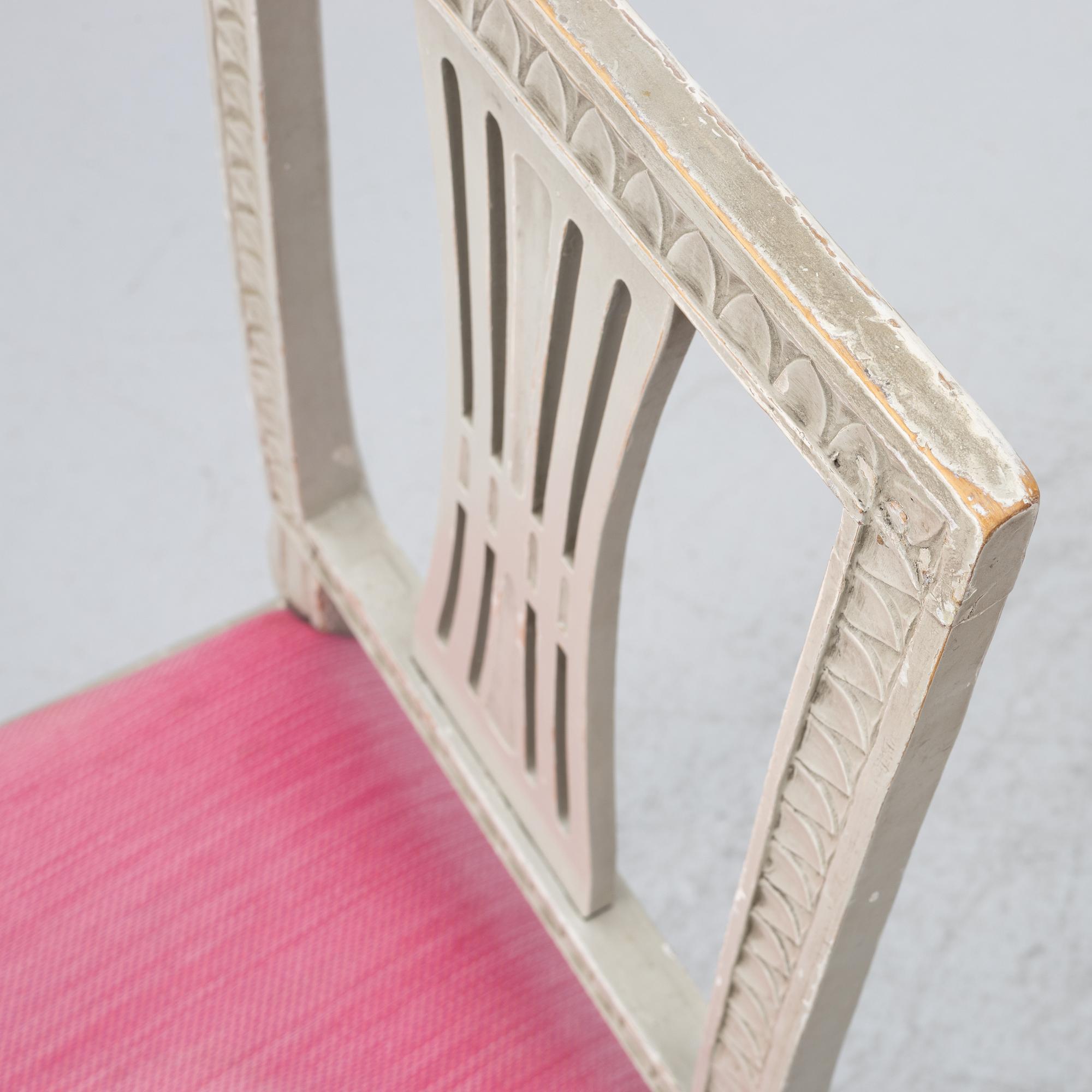 Stolar, 5 st, omkring år 1800, Sengustavianska.