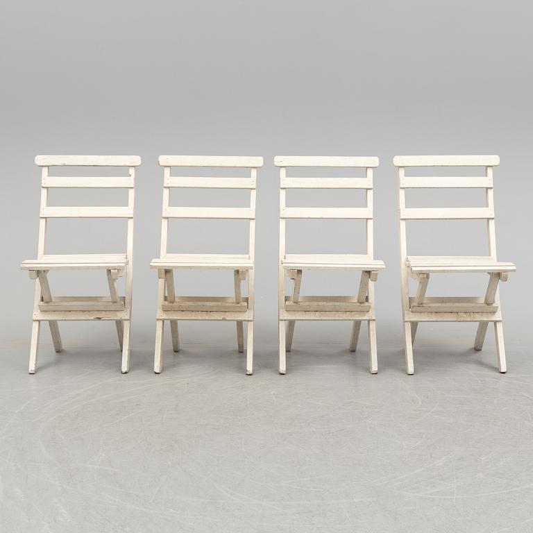 TRÄDGÅRDSSTOLAR, 4 st, 1900-talets första hälft.