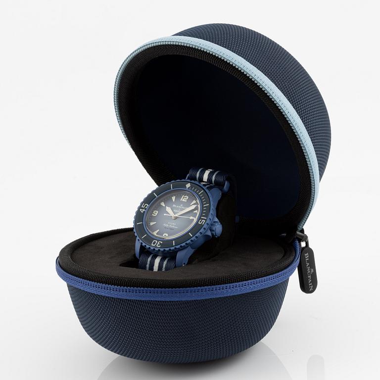 Swatch/Blancpain, Scuba Fifty Fathoms, Atlantic Ocean, wristwatch, 42.3 mm.