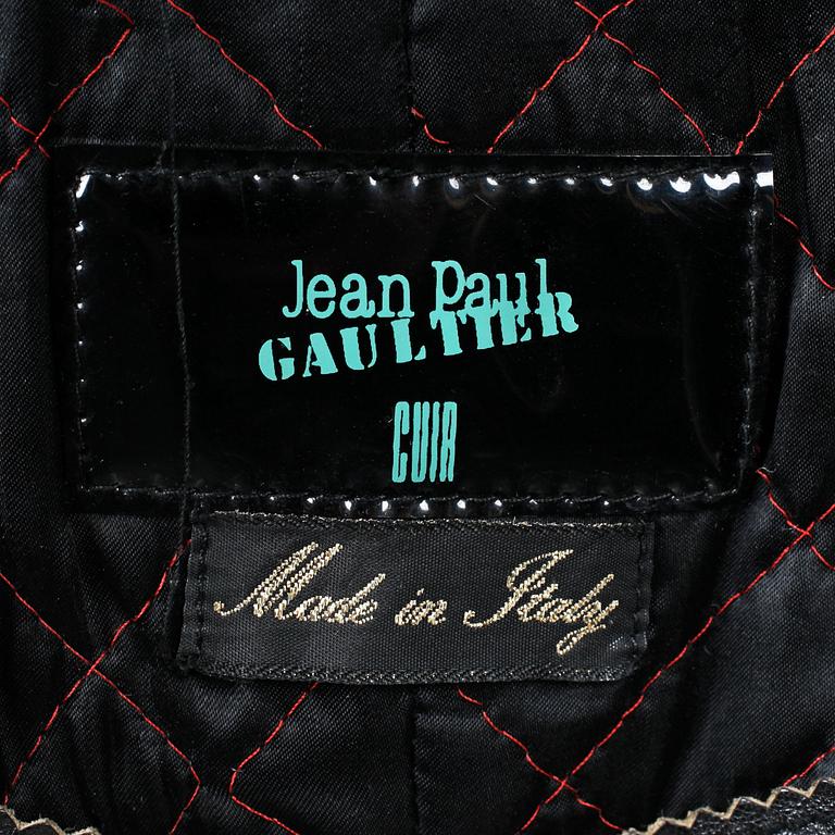 JEAN-PAUL GAULTIER, a men's black leather studed jacket from the late 1980s.