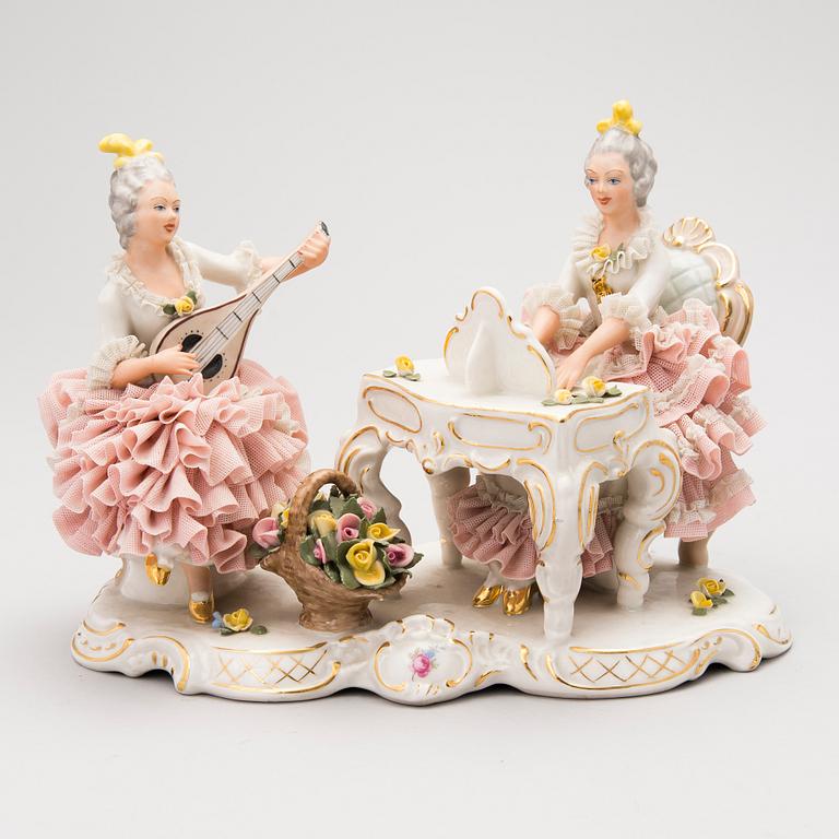 A porcelain figurine from Sandizell Höffner & Co, Germany after 1951.