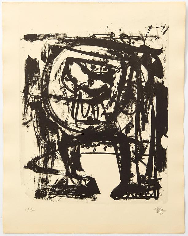 Antonio Saura, litografi signerad daterad och numrerad 59 49/50.