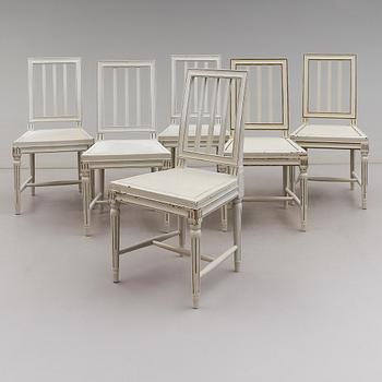 STOLAR, 6 st, sengustavianska, 1800-talets första hälft.