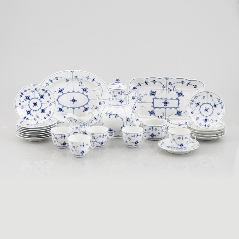 A set of fifteen 'Musselmalet' porcelain service pieces, Royal Copenhagen, Denmark.