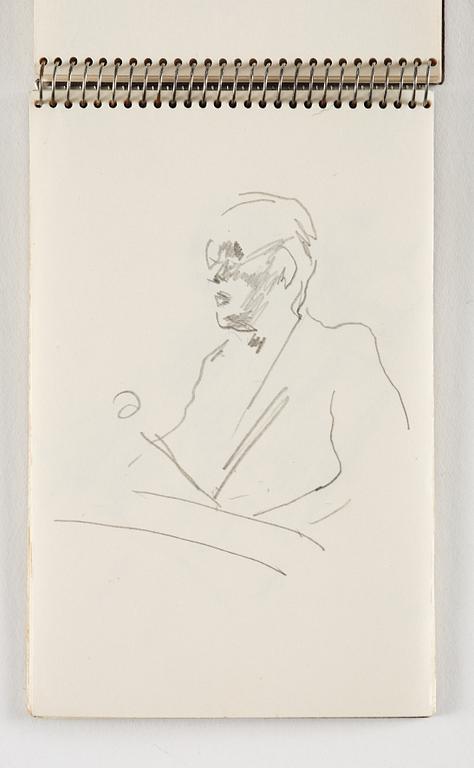 Lotte Laserstein, 10 små skissblock med teckningar.