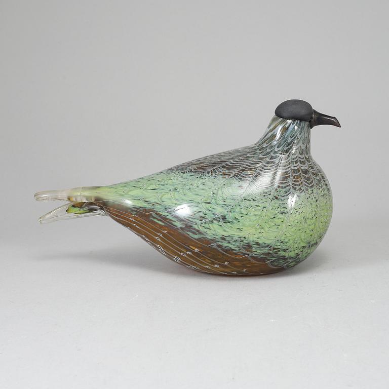 OIVA TOIKKA, lasilinti, Labbe (Kihu), numeroitu 57/3000 signeerattu OivaToikka Nuutajärvi, Notsjö.