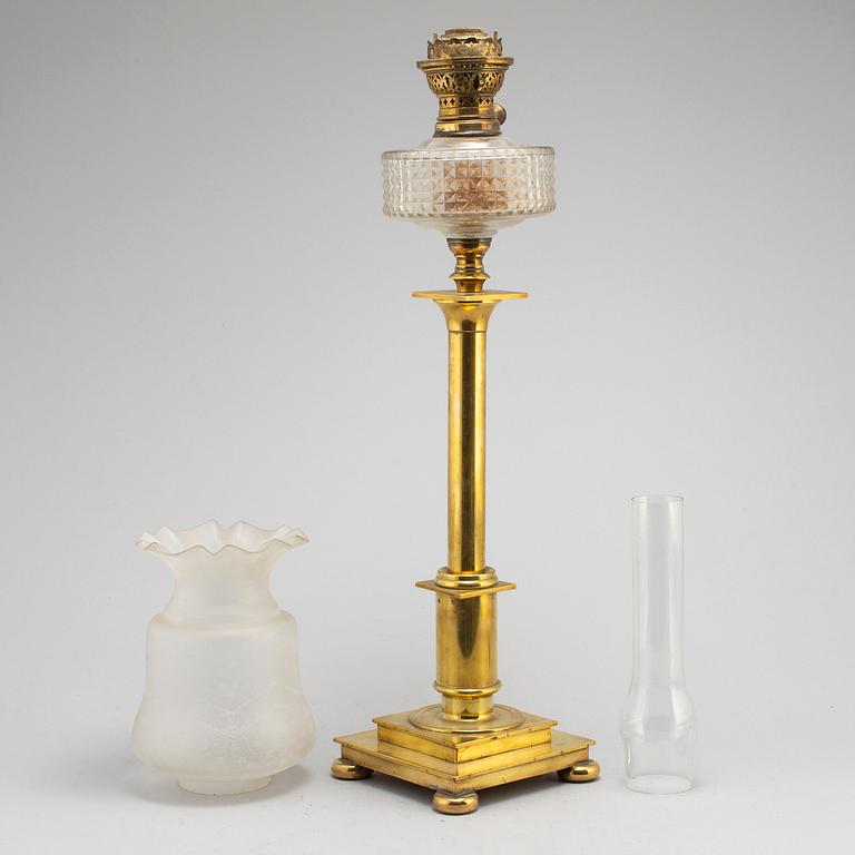 FOTOGENLAMPA, mässing, sent 1800-tal.