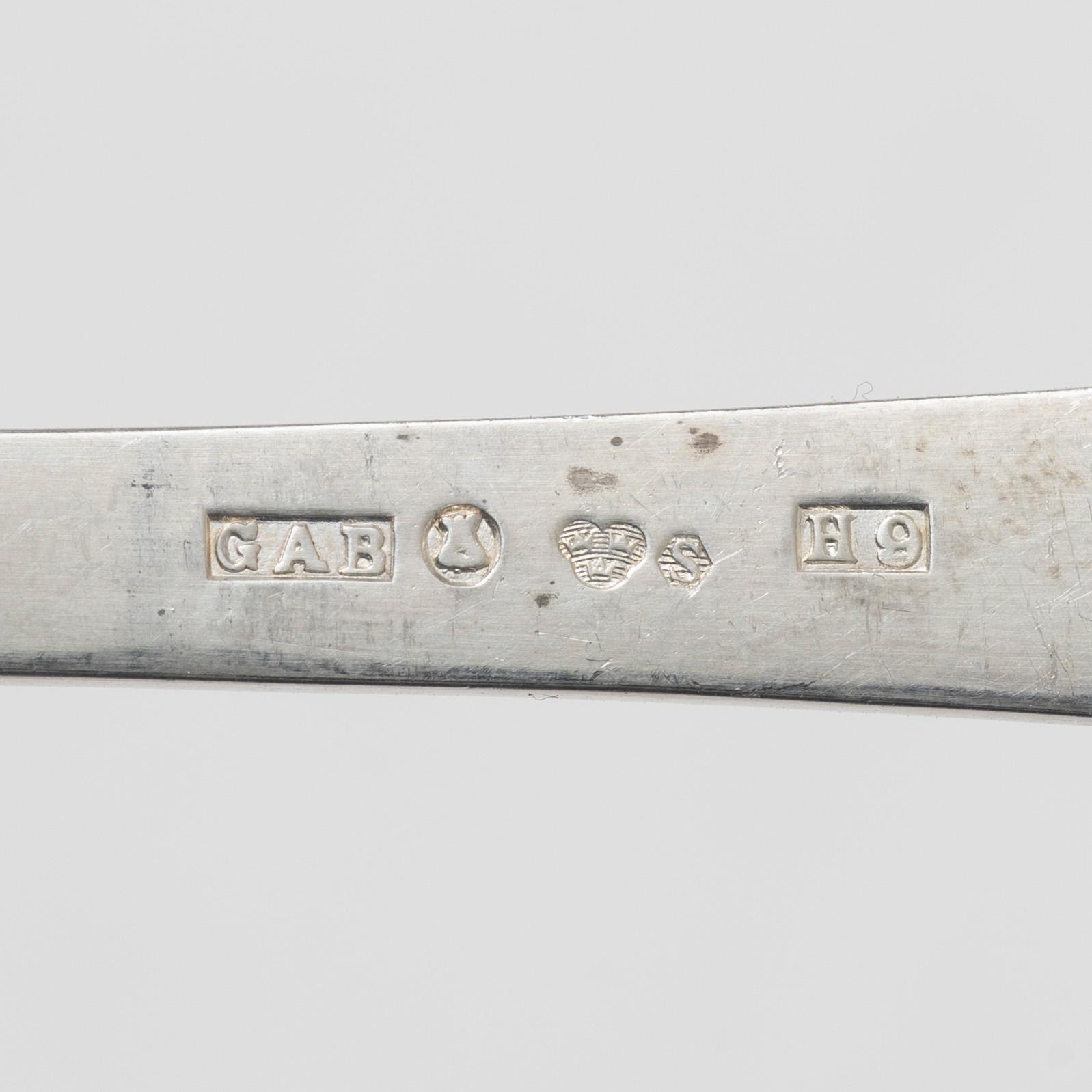 Jacob Ängman, bestickservis, 36 delar, silver, modell "Rosenholm", GAB, Stockholm och Eskilstuna, 1944-70.