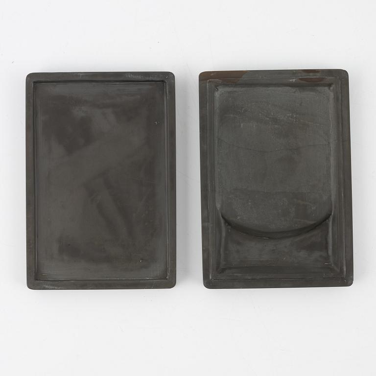 A Chinese inkstone with cover, Qingdynasty.