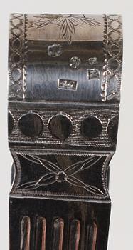 SOCKERTÅNG, silver, gustaviansk, Jöns Granbom Stockholm 1788.