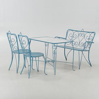 Four garden furnitures from the latter half of 20th century.