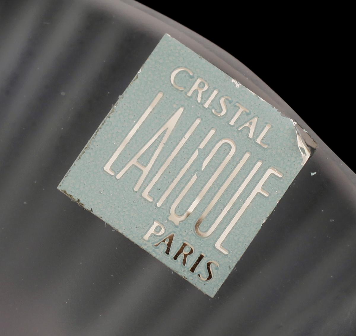 FÅGLAR, 2 st, glas, Lalique, signerade, Frankrike, 1900-talets mitt.