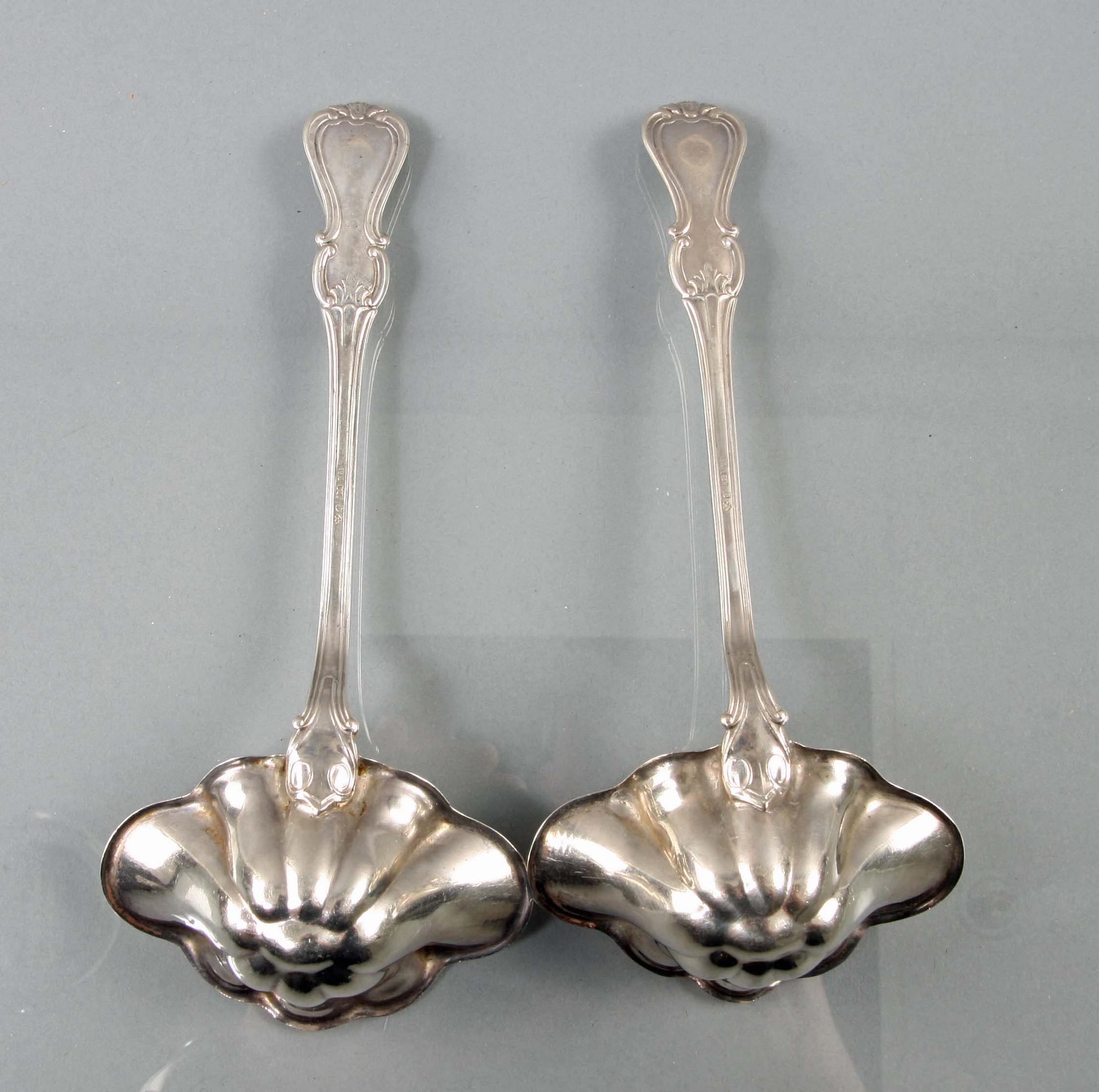 SÅSSKEDAR, ett par, silver, J Hasselgren 1864.