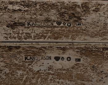 SKRIN, silver, K Anderson, Stockholm, 1917. Tot ca 1710 gr.