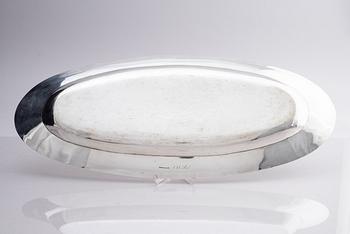 A silver fish serving dish, mark of Jacob Engelberth Torsk, (active 1836-1860 (1911)) Stockholm.