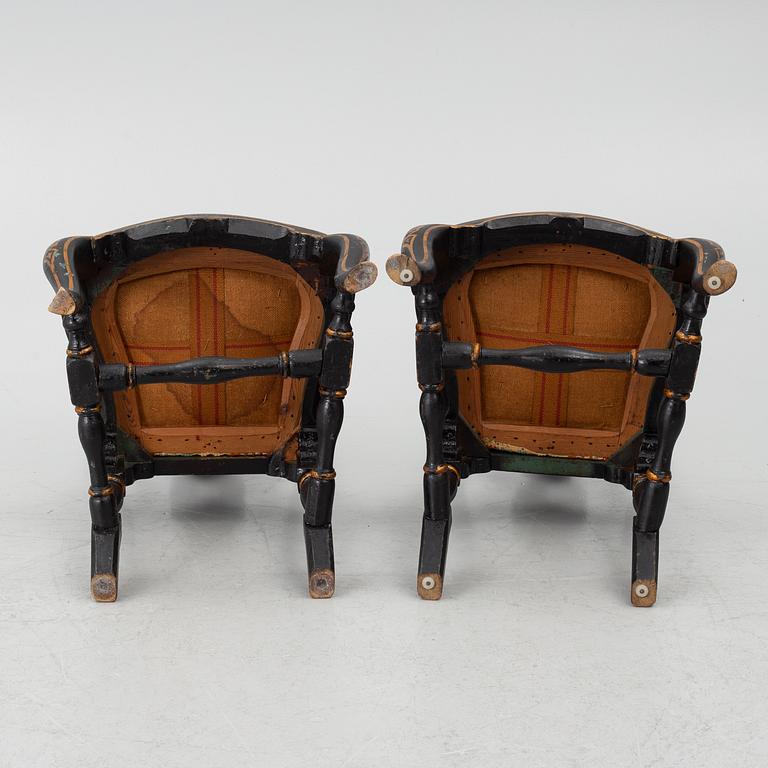 Stolar ett par, senbarock, 1700-tal.