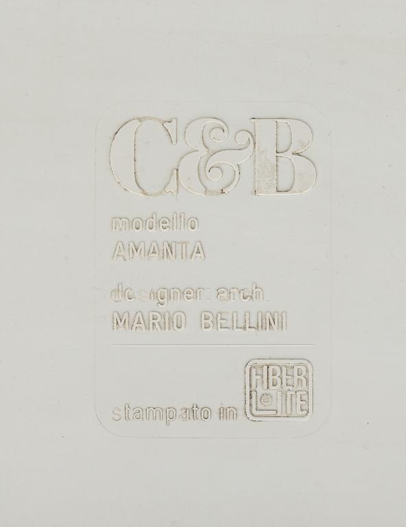 MARIO BELLINI, fåtöljer, 3 st "Amanta", C&B Italien.