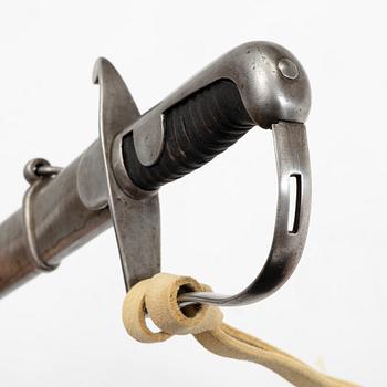 Saber, Swedish, 1831 artillery pattern, with scabbard.