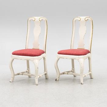 A pair of late Baroque chairs, mid 18th Century.