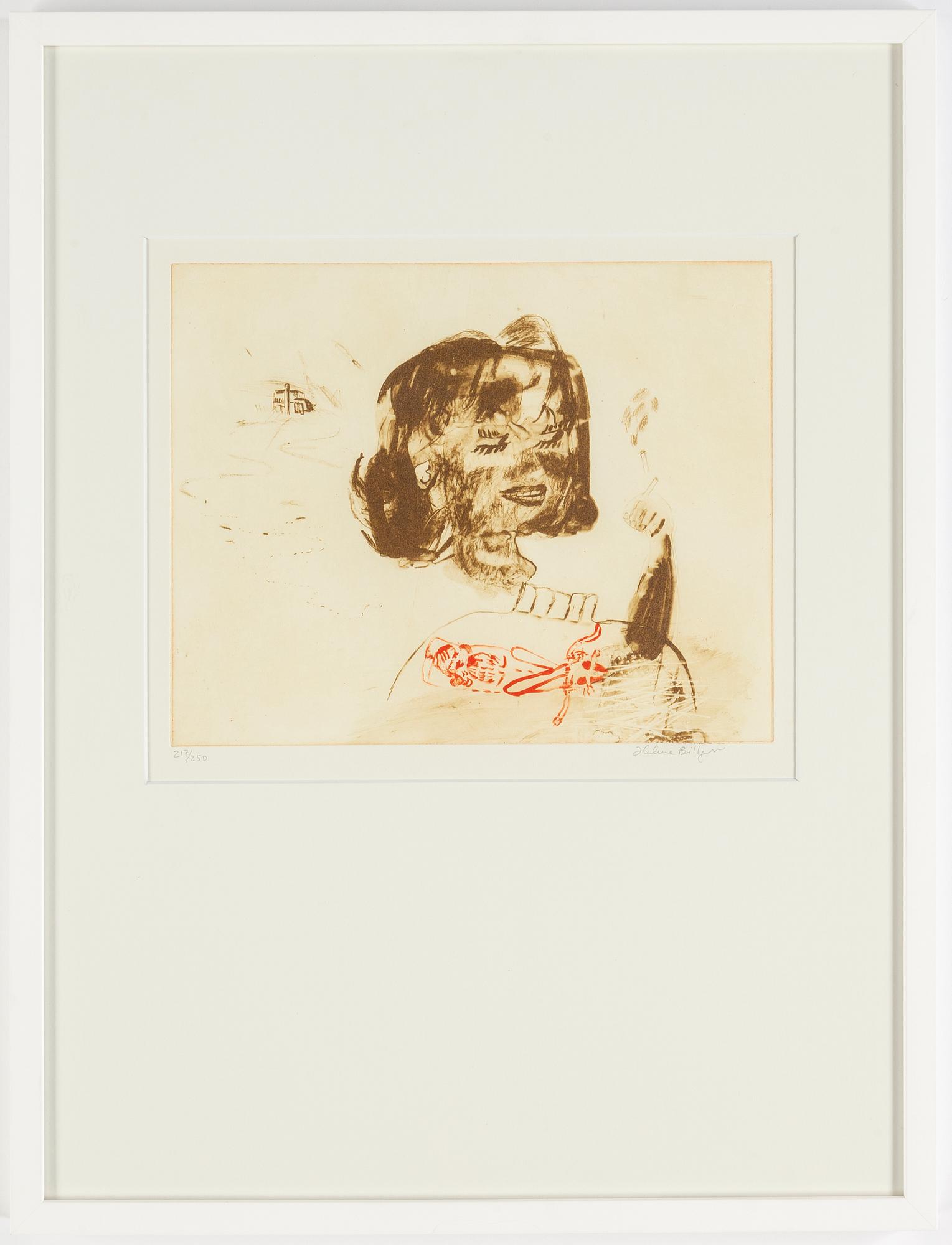 Helene Billgren, etching. Signed 217/250.