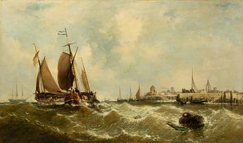 James I Meadows, Harbour scene.