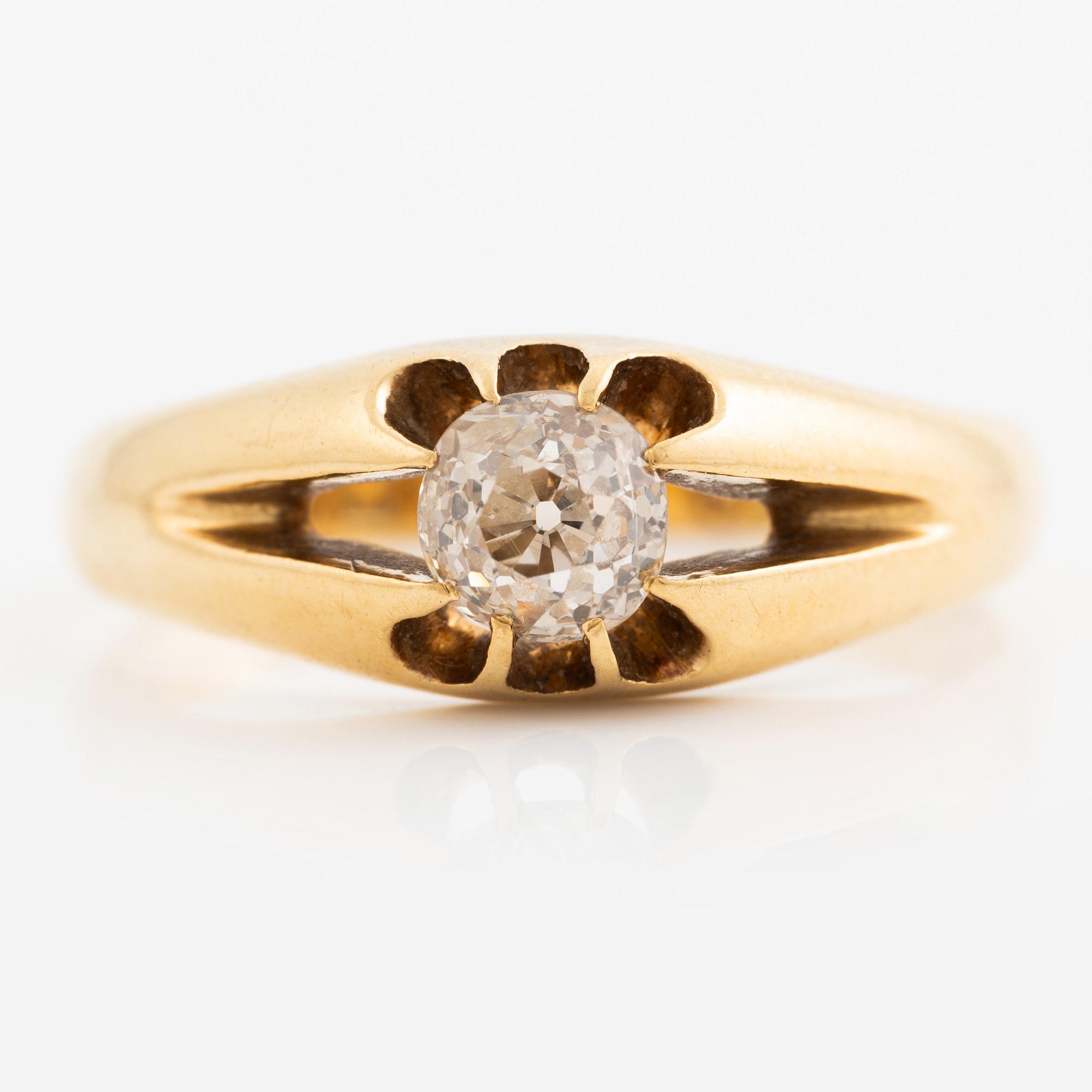 Ring, 18K gold with old-cut diamond.