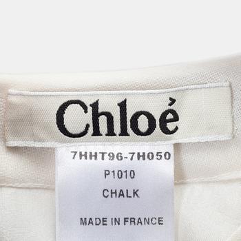 Chloé, an embellished silk tunic, size 36.