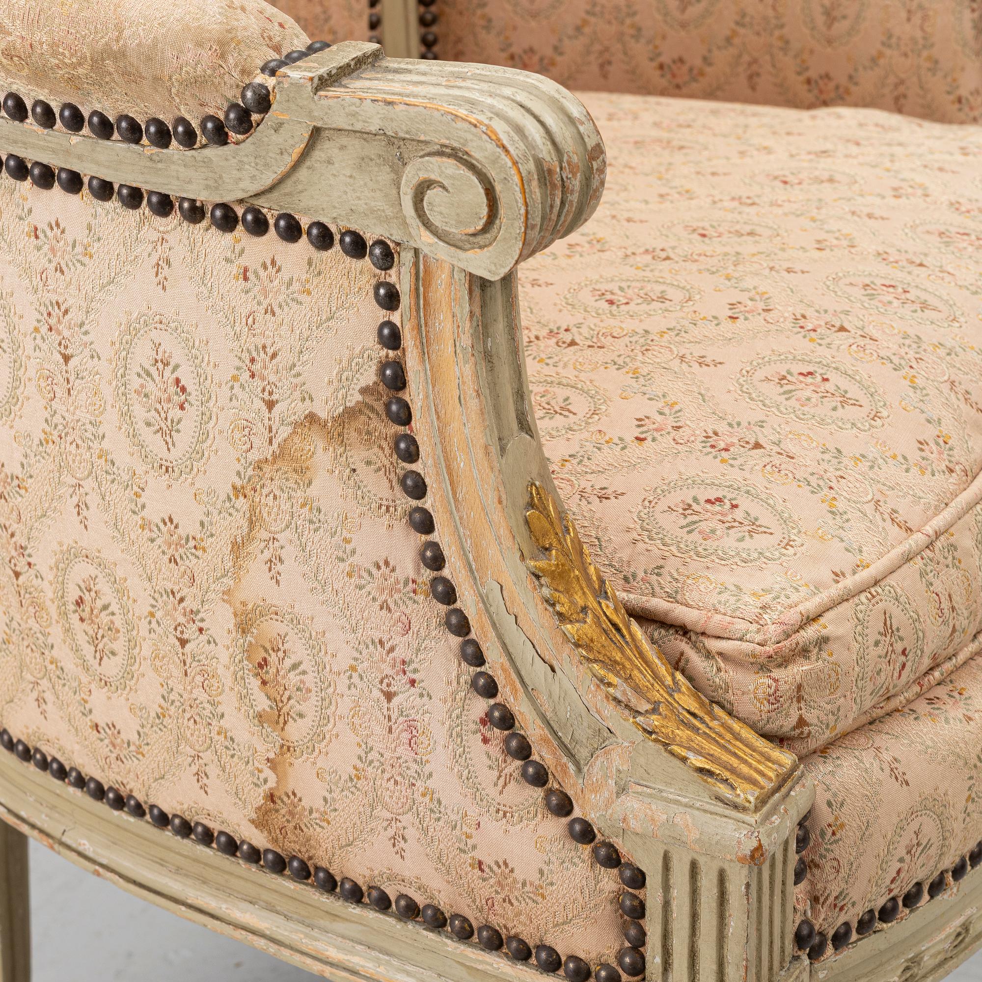 Karmstol, Louis XVI-stil, omkring 1900.