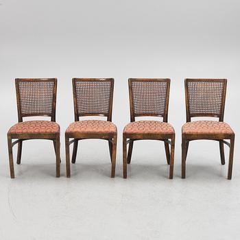 A set of four chairs, Ferdinand Lundquist, Gothenburg, 1920's/30's.