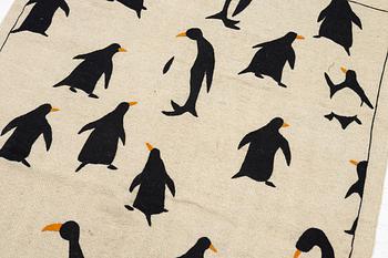 Rug, hand-embroidered Kelim, approx. 173 x 124 cm.