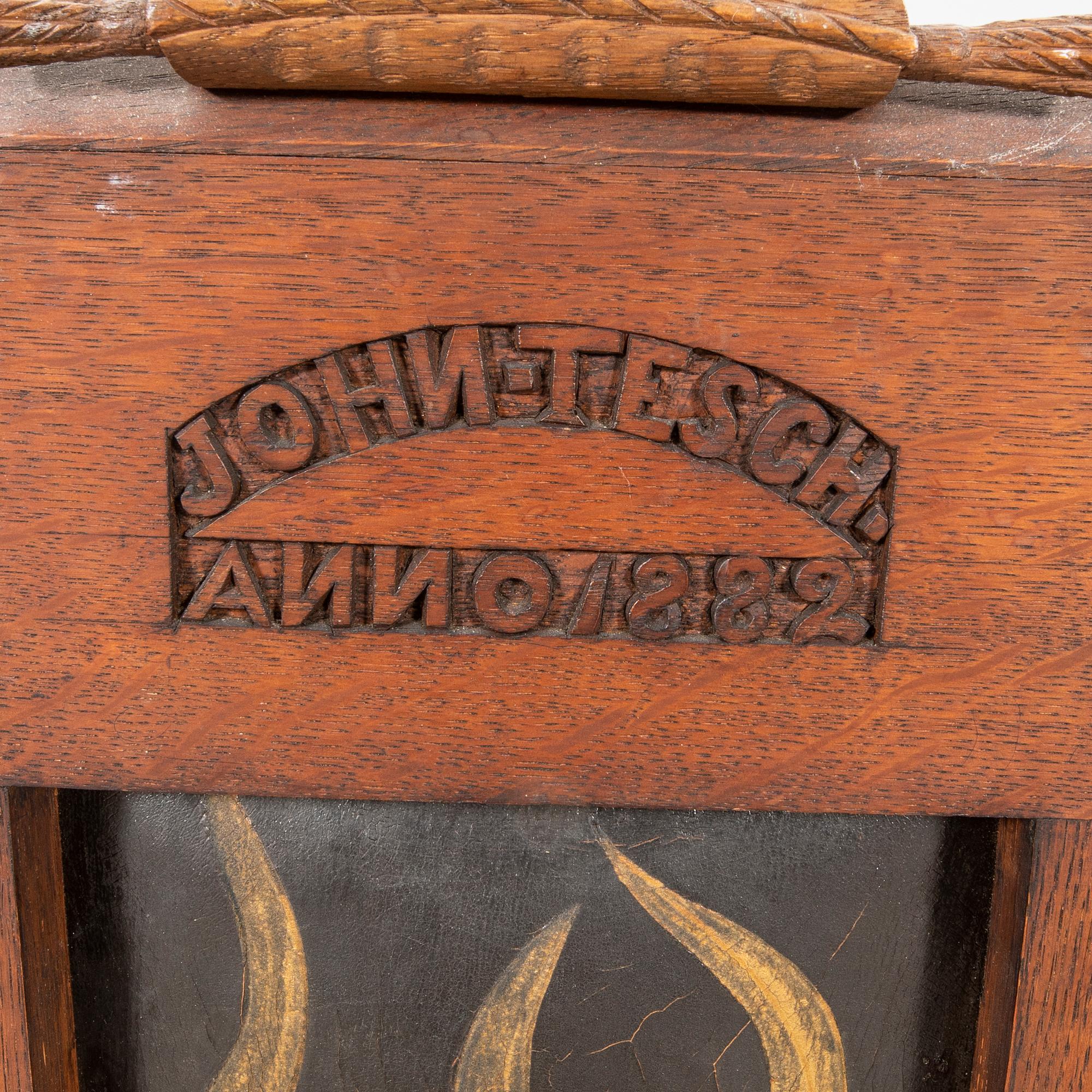 A Swedish baroque style chair dated 1882.