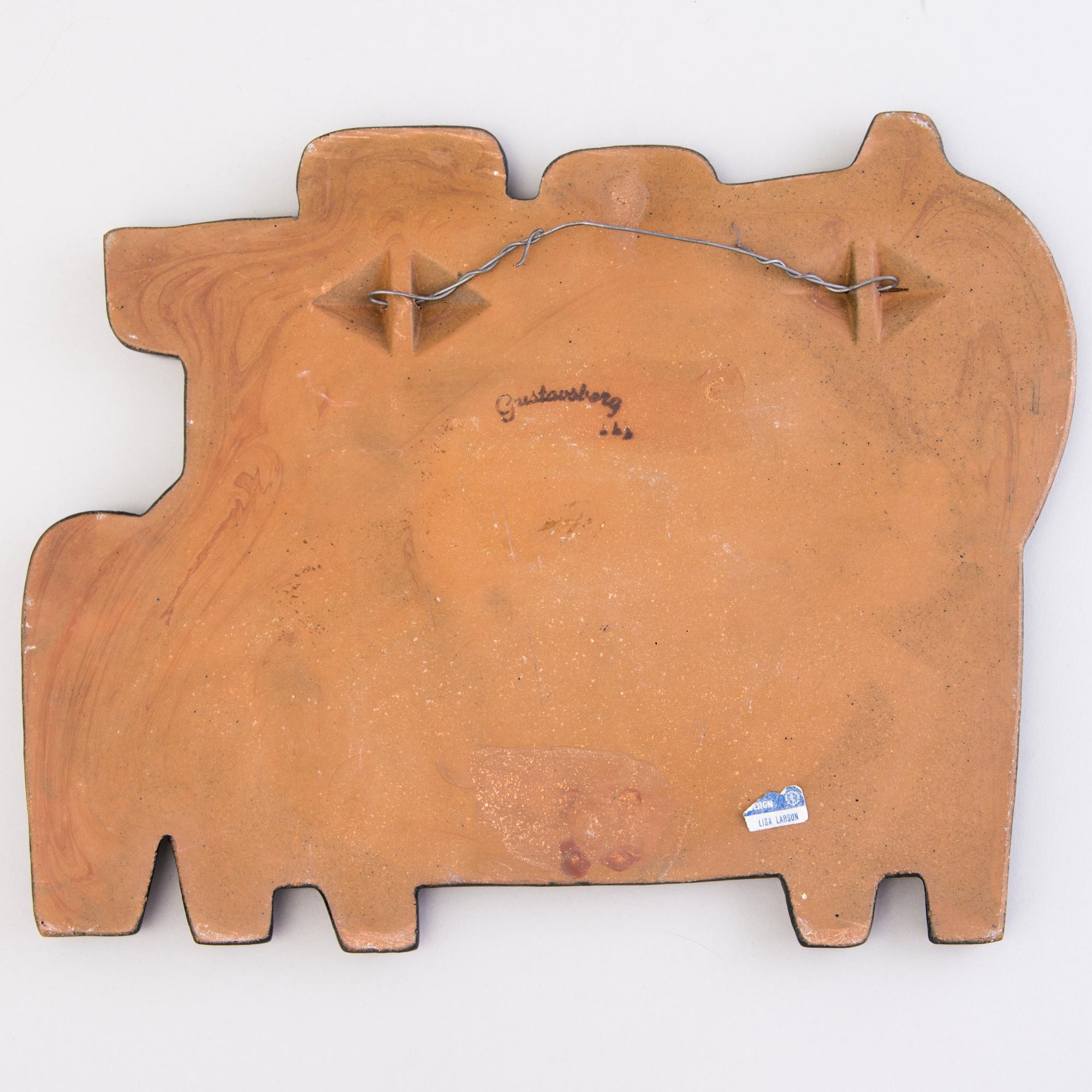 LISA LARSSON, relief, stengods, Gustavsberg.