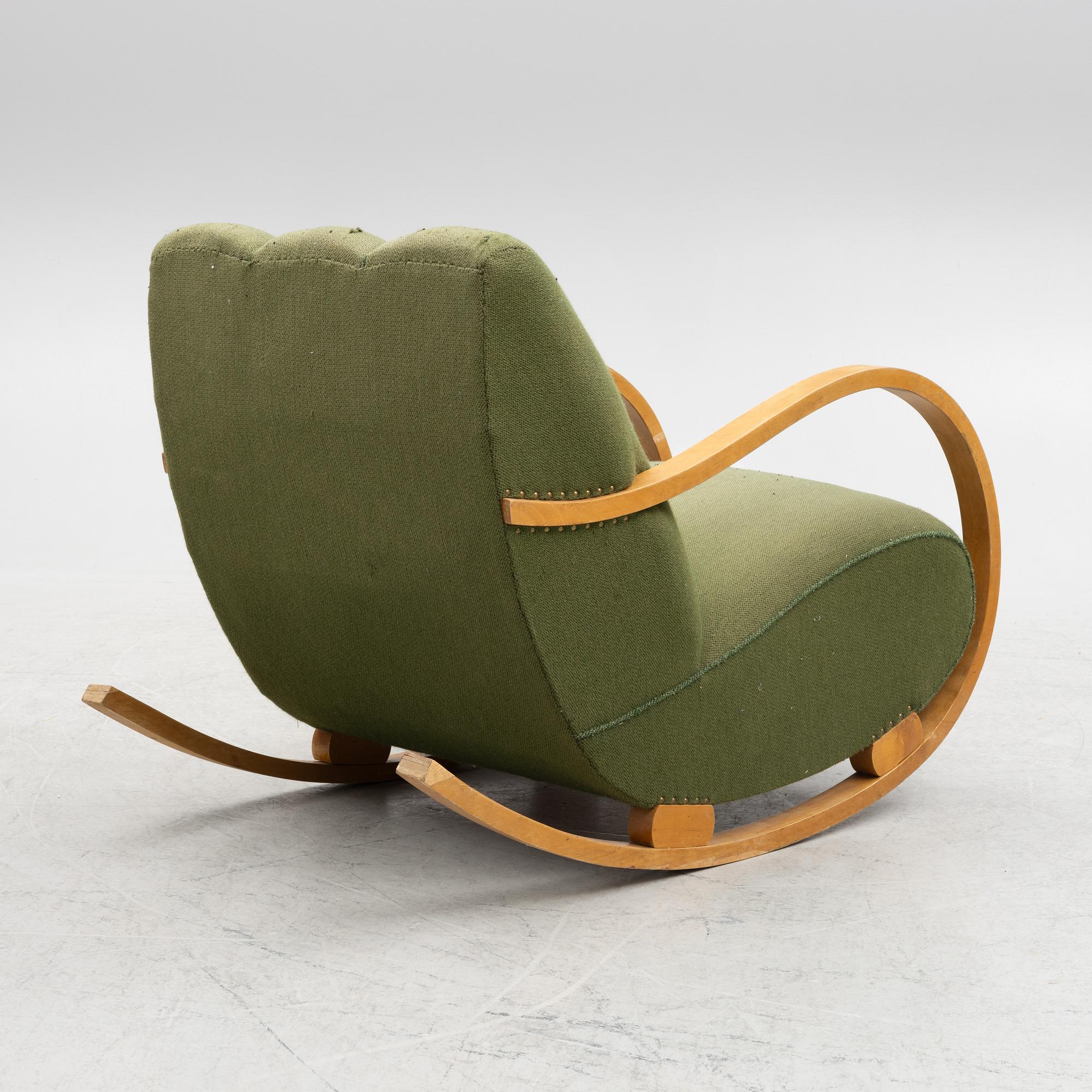 A Swedish Modern rocking chair, 1940s.