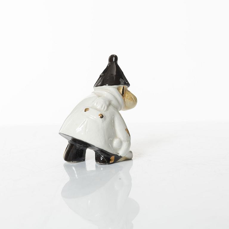 Leo Tykkyläinen, figurin "Polismästaren", keramik, Mumin, Finland, 1950-tal.