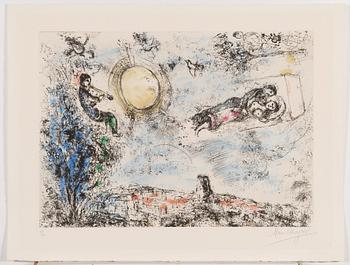 Marc Chagall, "Les Amoureux dans le ciel de Saint-Paul".